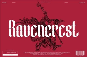 Ravencrest Font: Elegant Display Typography for Creative Projects
