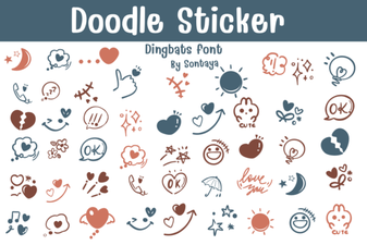 Doodle Sticker Font – Fun Dingbats Font for Creative Projects