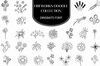 Doodle Fireworks Font: Playful Design Ideas