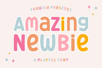 Amazing Newbie Font – Bold Display Font for Creative Projects