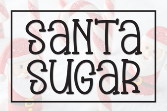 Santa Sugar Font for Festive Holiday Designs and Projects