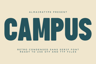 Campus Font - Bold Modern Sans Serif Display Typeface